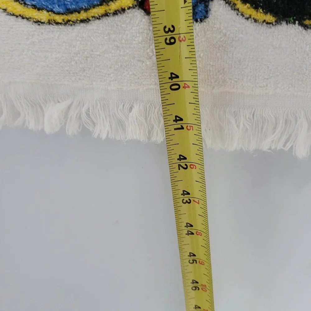 Ringling Bros Barnum & Bailey Circus Bath Towel Beach Clown Horse Vintage Fringe